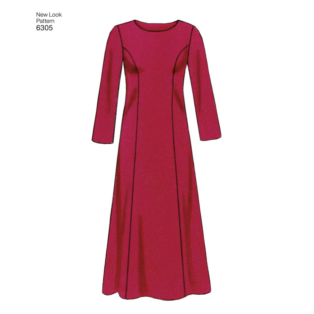 New Look N6305 sewing pattern envelope showing a dress with a long or short jacket