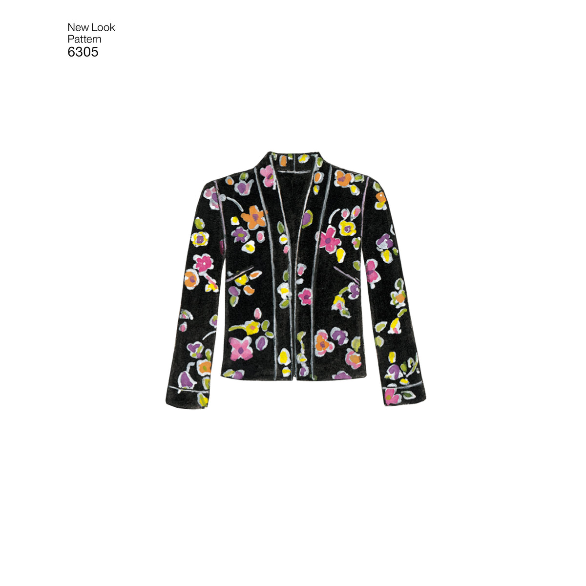 New Look N6305 sewing pattern envelope showing a dress with a long or short jacket