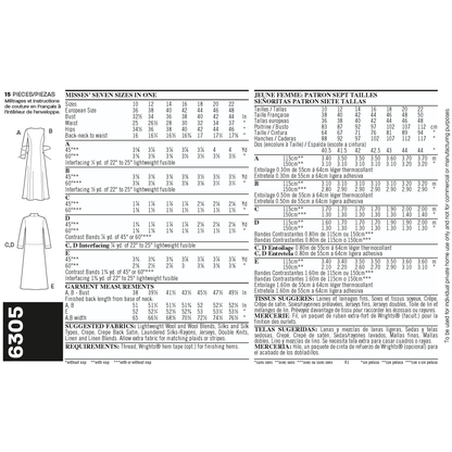 New Look N6305 sewing pattern envelope showing a dress with a long or short jacket