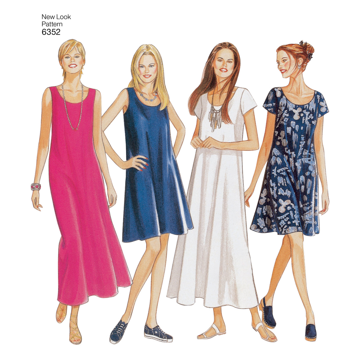 New Look N6352 sewing pattern envelope showing a dress