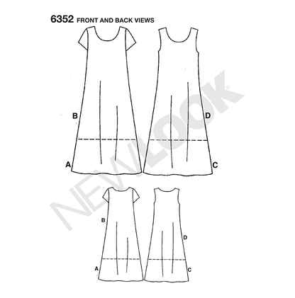 New Look N6352 sewing pattern envelope showing a dress