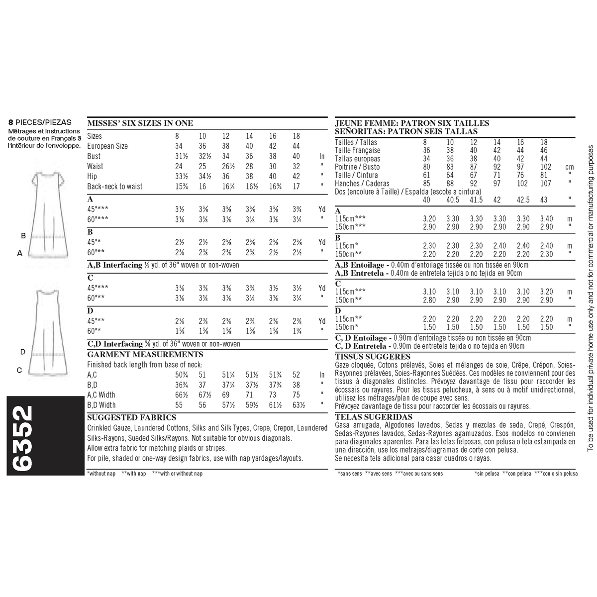 New Look N6352 sewing pattern envelope showing a dress
