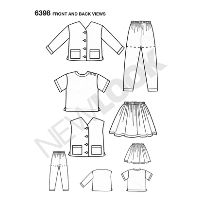 New Look N6398 sewing pattern envelope showing a top