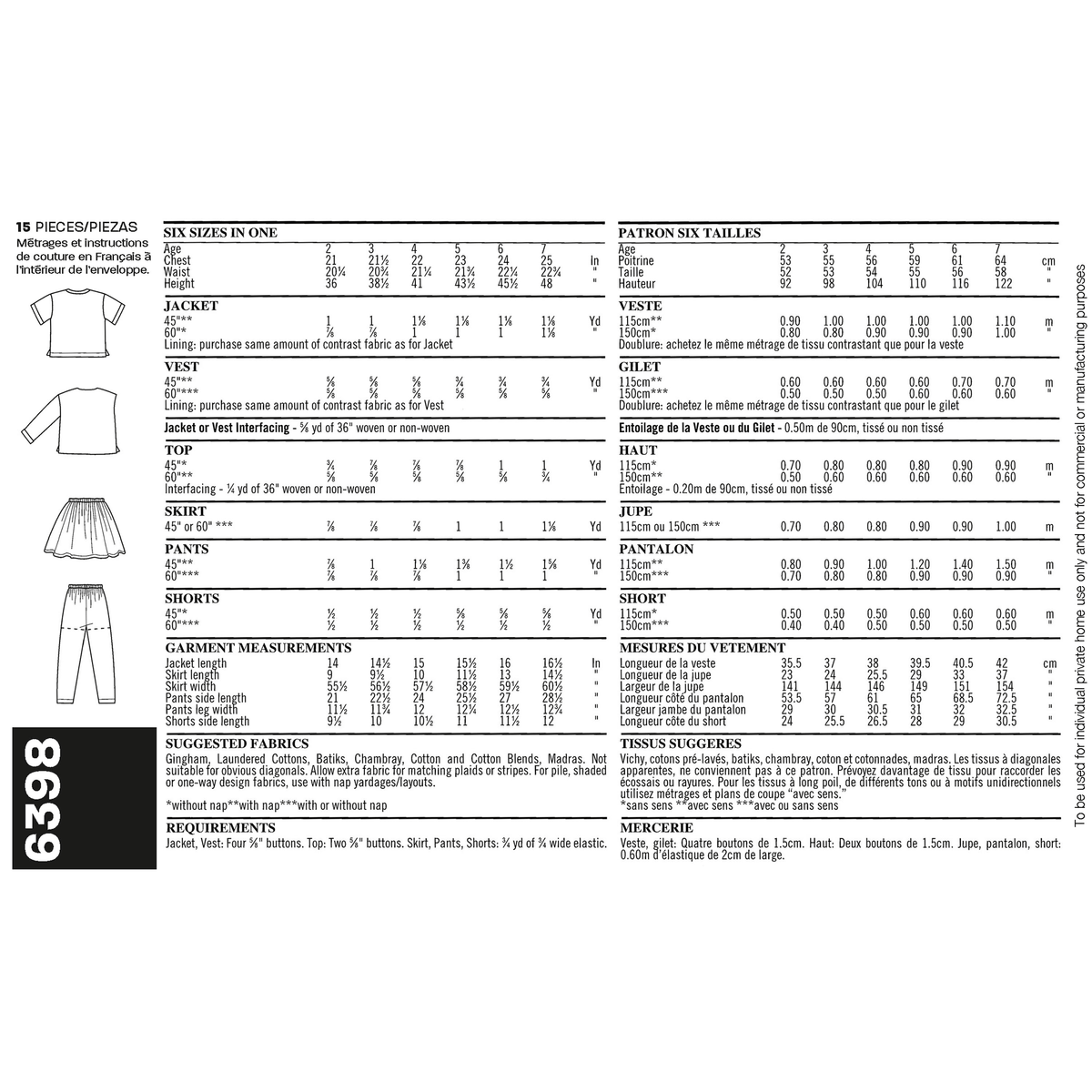 New Look N6398 sewing pattern envelope showing a top