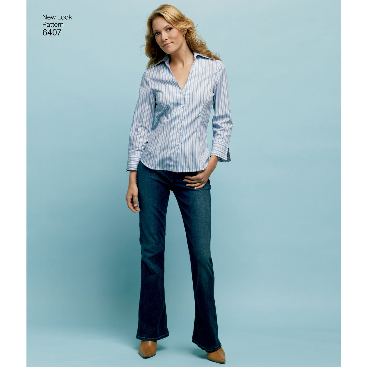 New Look N6407 sewing pattern envelope showing shirts