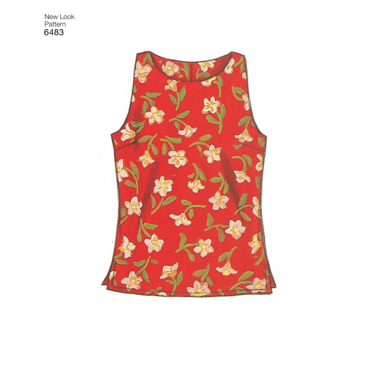 New Look N6483 sewing pattern envelope showing tops