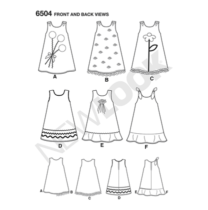 New Look N6504 sewing pattern envelope showing a dress