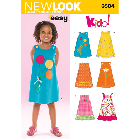 New Look N6504 sewing pattern envelope showing a dress