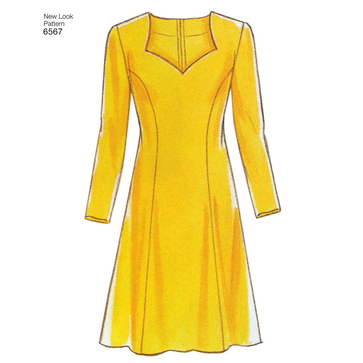 New Look N6567 sewing pattern envelope showing a dress