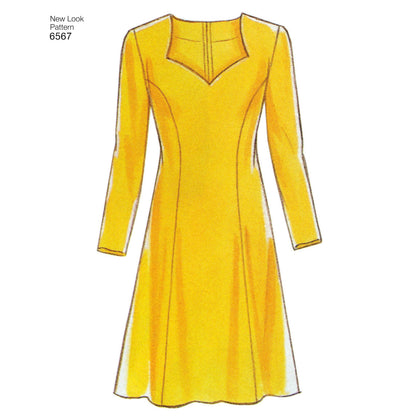 New Look N6567 sewing pattern envelope showing a dress