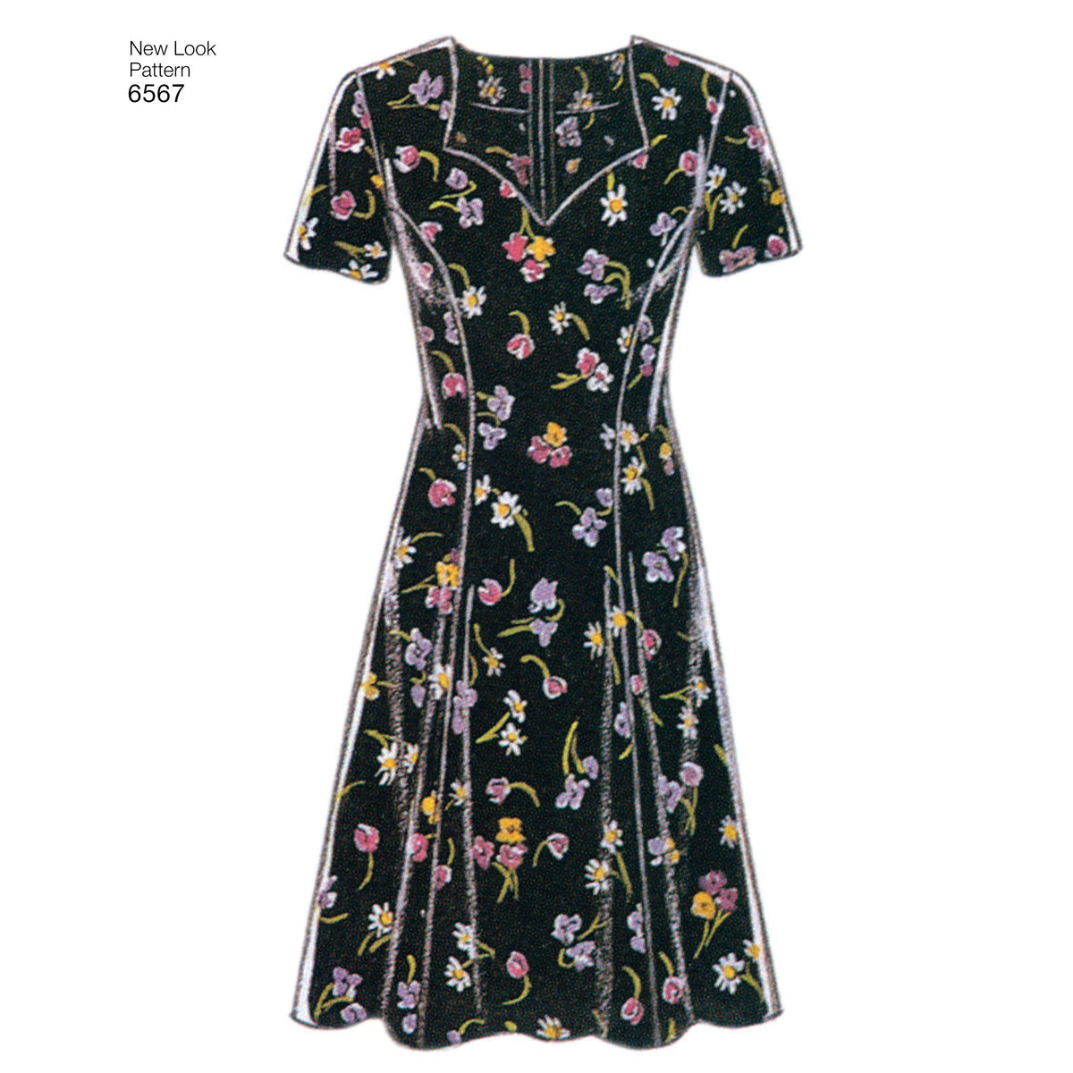 New Look N6567 sewing pattern envelope showing a dress