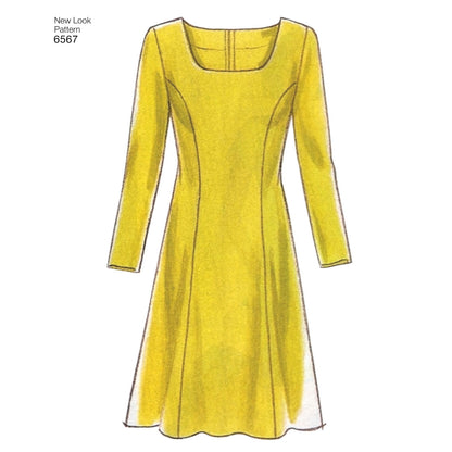 New Look N6567 sewing pattern envelope showing a dress