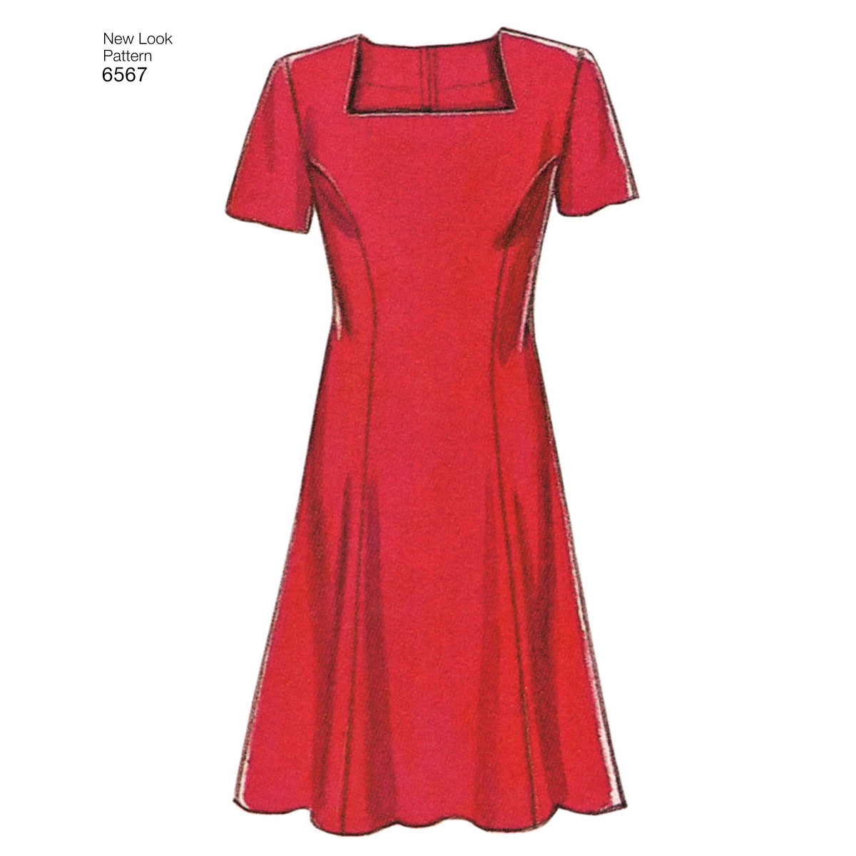 New Look N6567 sewing pattern envelope showing a dress