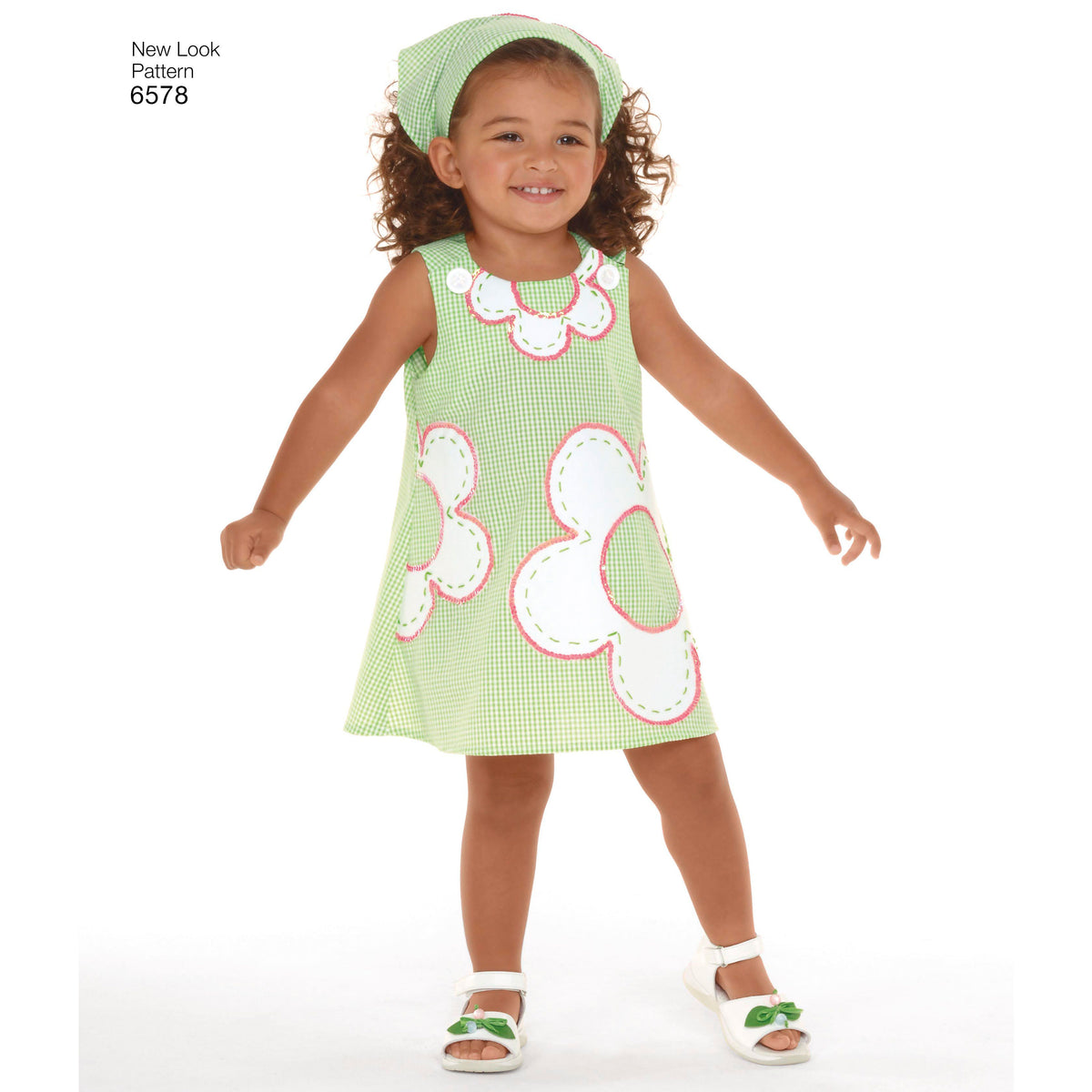 New Look N6578 sewing pattern envelope showing a dress and head scarf