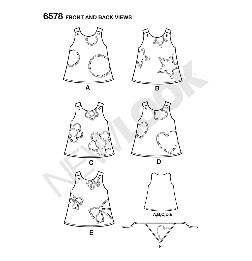 New Look N6578 sewing pattern envelope showing a dress and head scarf