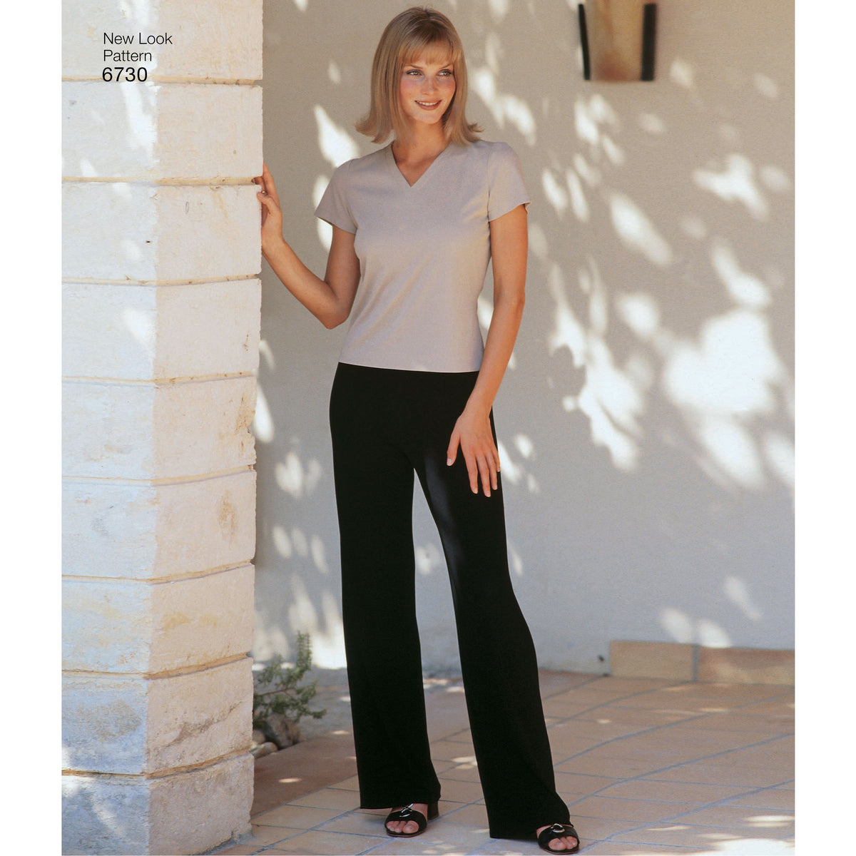New Look N6730 sewing pattern envelope showing knit tops, skirts and trousers