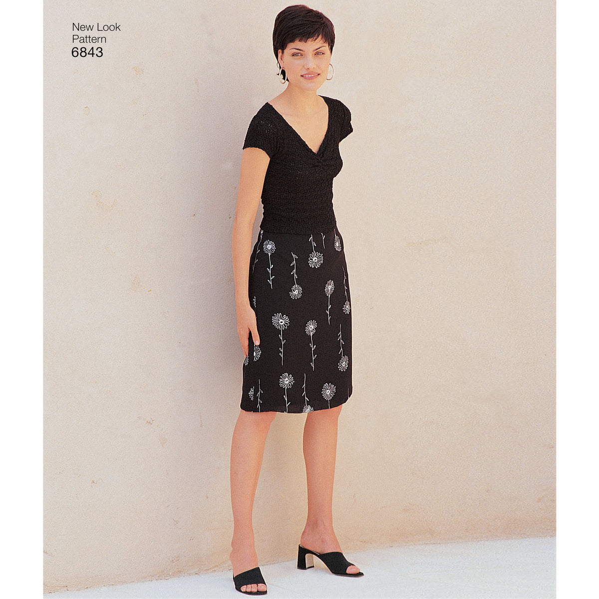 New Look N6843 sewing pattern envelope showing skirts