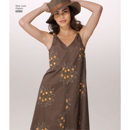 New Look N6889 sewing pattern envelope showing an easy 2-hour pullover dress