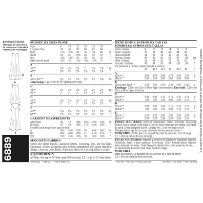 New Look N6889 sewing pattern envelope showing an easy 2-hour pullover dress