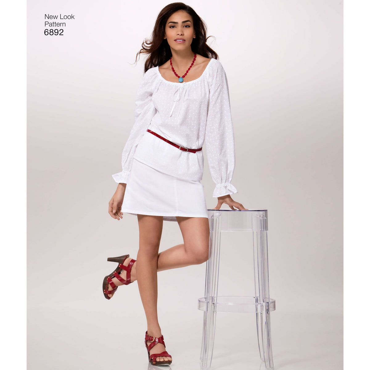New Look N6892 sewing pattern envelope showing easy 2-hour tops