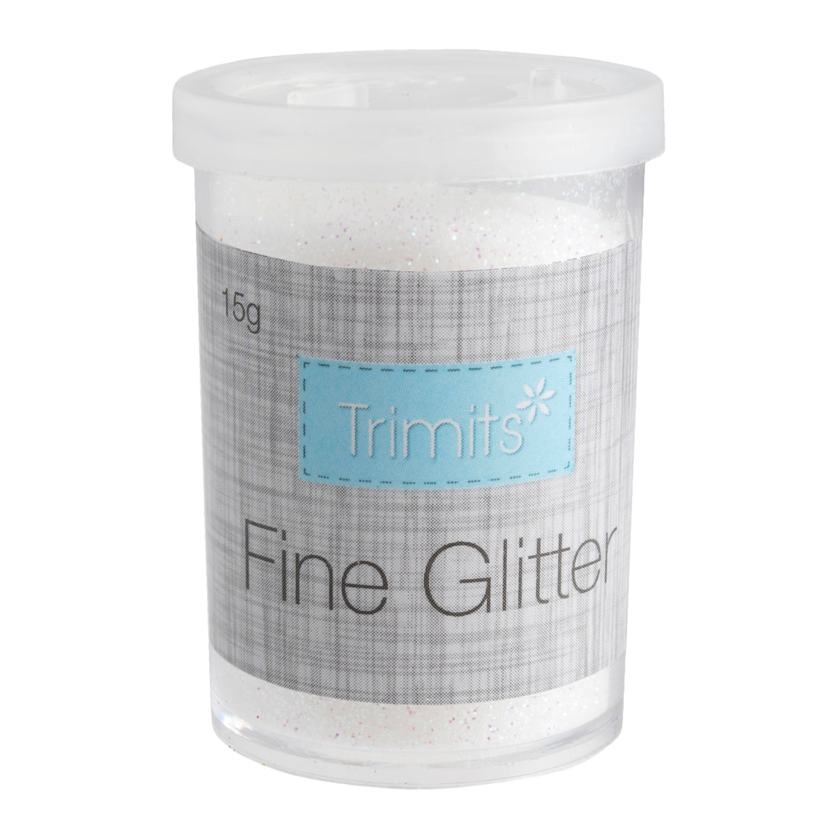 Pot of white iris ultra fine glitter