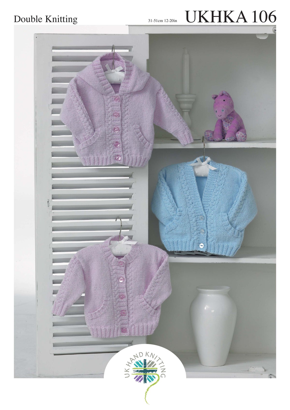 UK Hand Knitting Association Cardigans Knitting Pattern - DK - Pattern 106