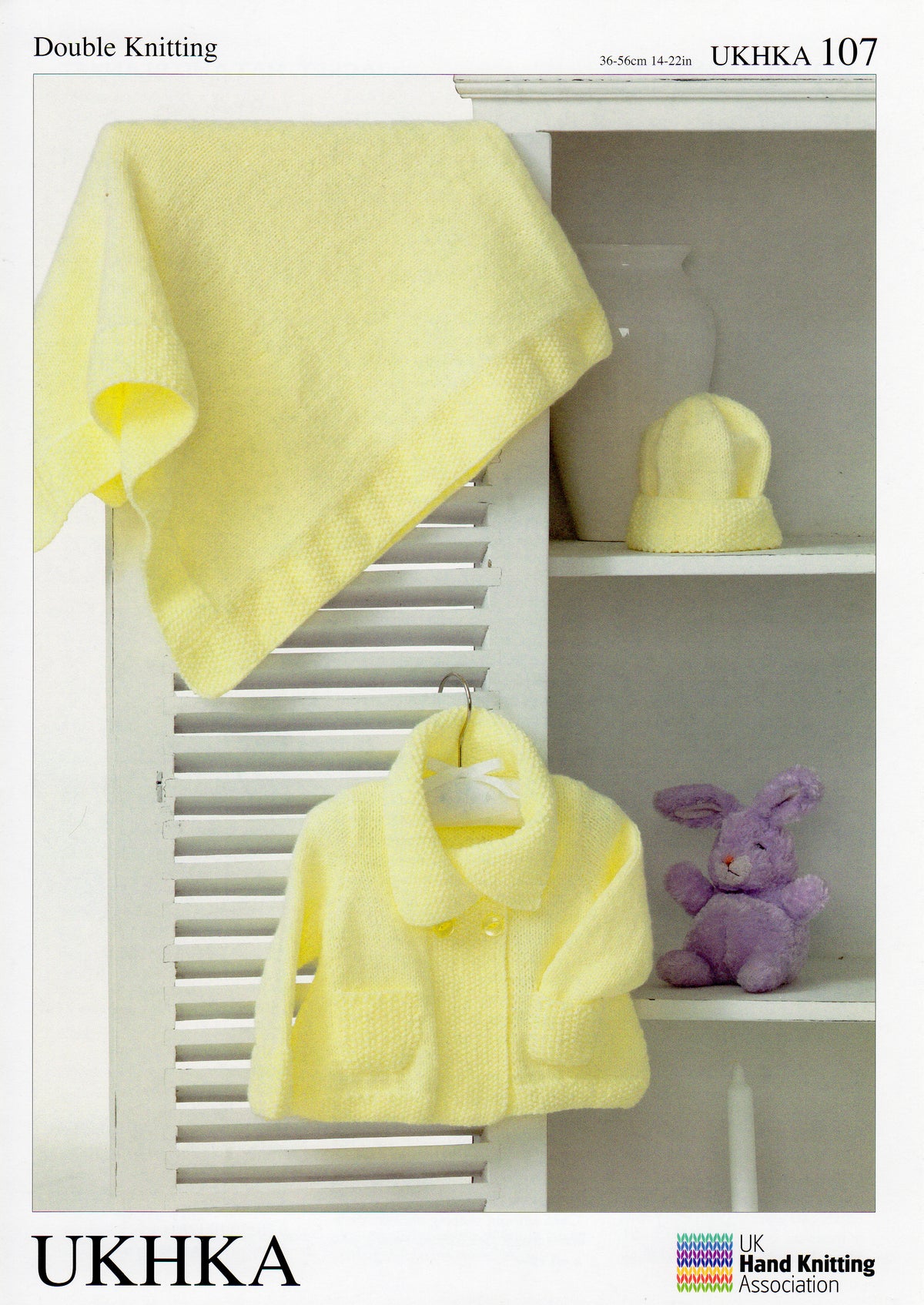 UK Hand Knitting Association DK Knitting Pattern - Jacket, Hat and Blanket - Pattern 107