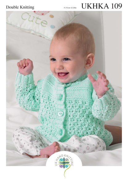 UK Hand Knitting Association Cardigans Knitting Pattern - DK - Pattern 109