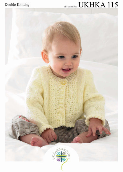 UK Hand Knitting Association DK Knitting Pattern - Cardigans and Sweater - Pattern 115