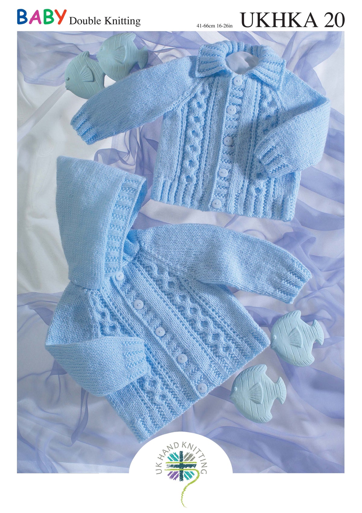 UK Hand Knitting Association DK Knitting Pattern - Jackets and Hat - Pattern 20