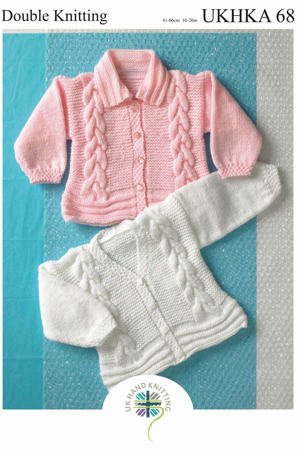 UK Hand Knitting Association Cardigans Knitting Pattern - DK - Pattern 68 - 0-6 years