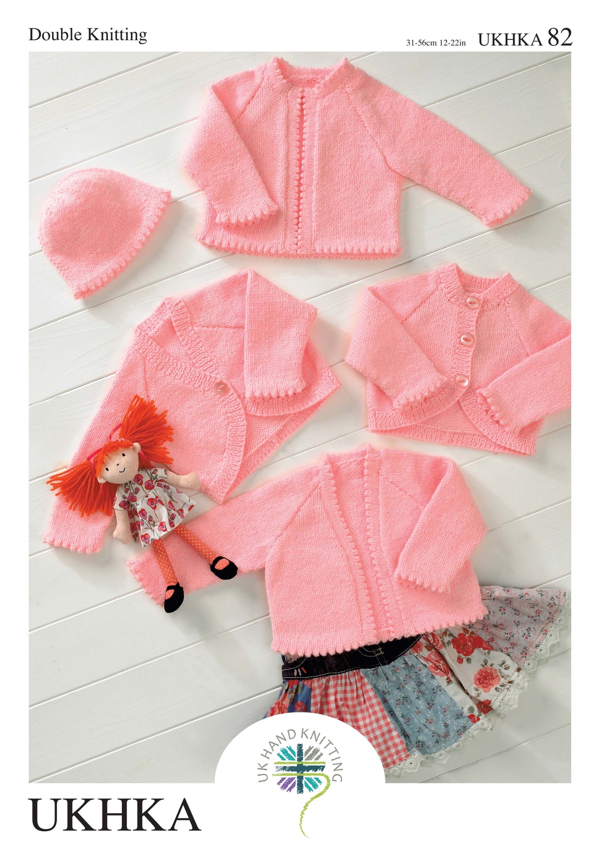 Cover of the UKHKA boleros, cardigans and hat knitting pattern