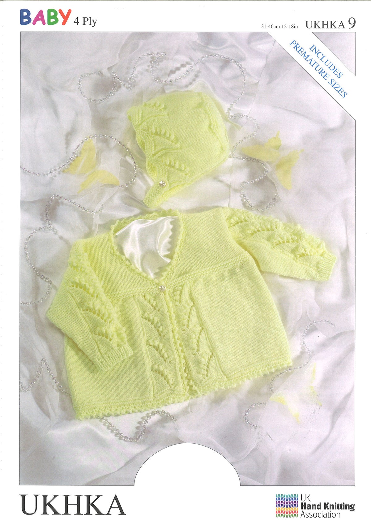 4 Ply matinee coat and bonnet knitting pattern cover
