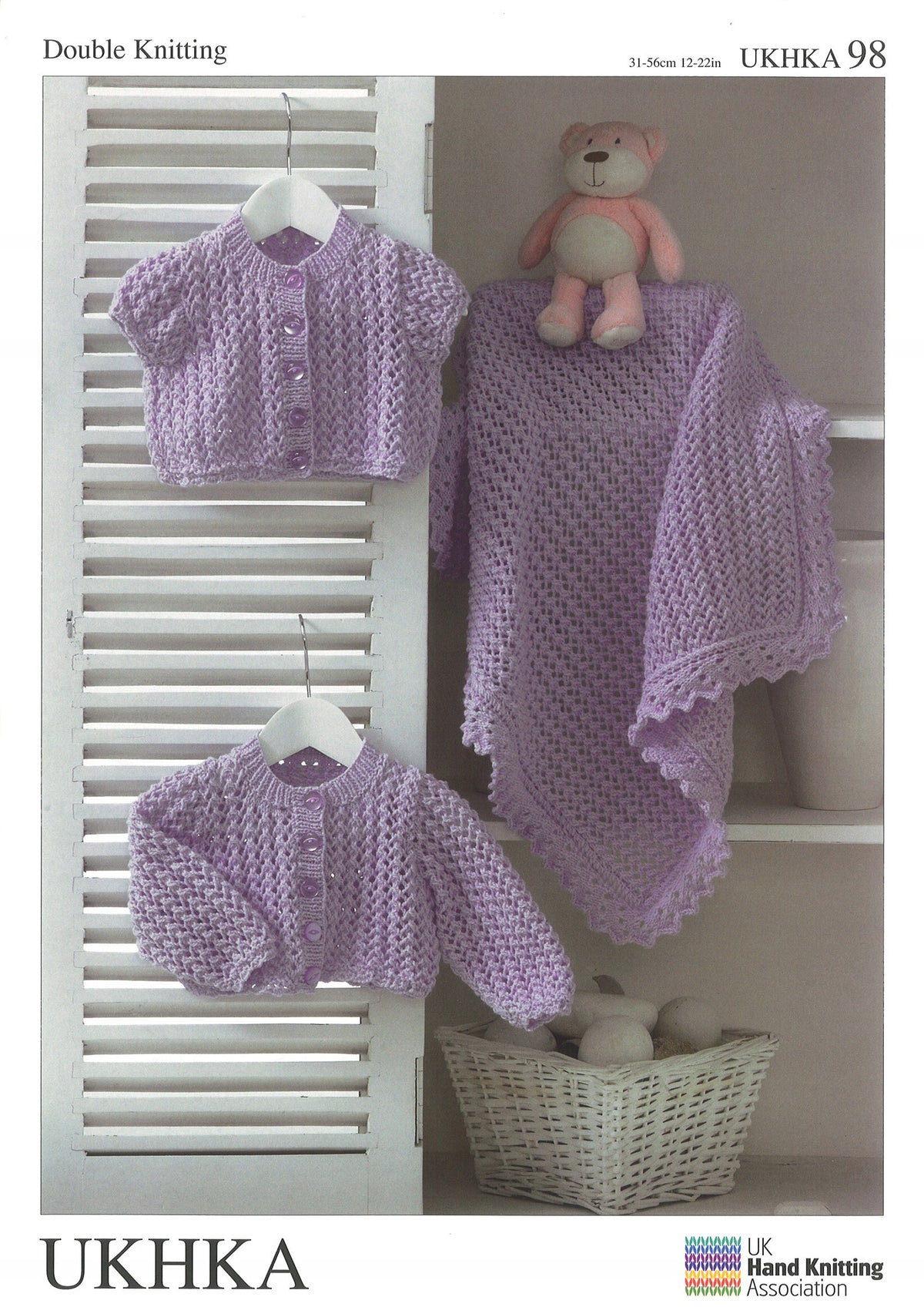 UK Hand Knitting Association Cardigans and Blanket Knitting Pattern - DK - Pattern 98 - Premature - 2 years