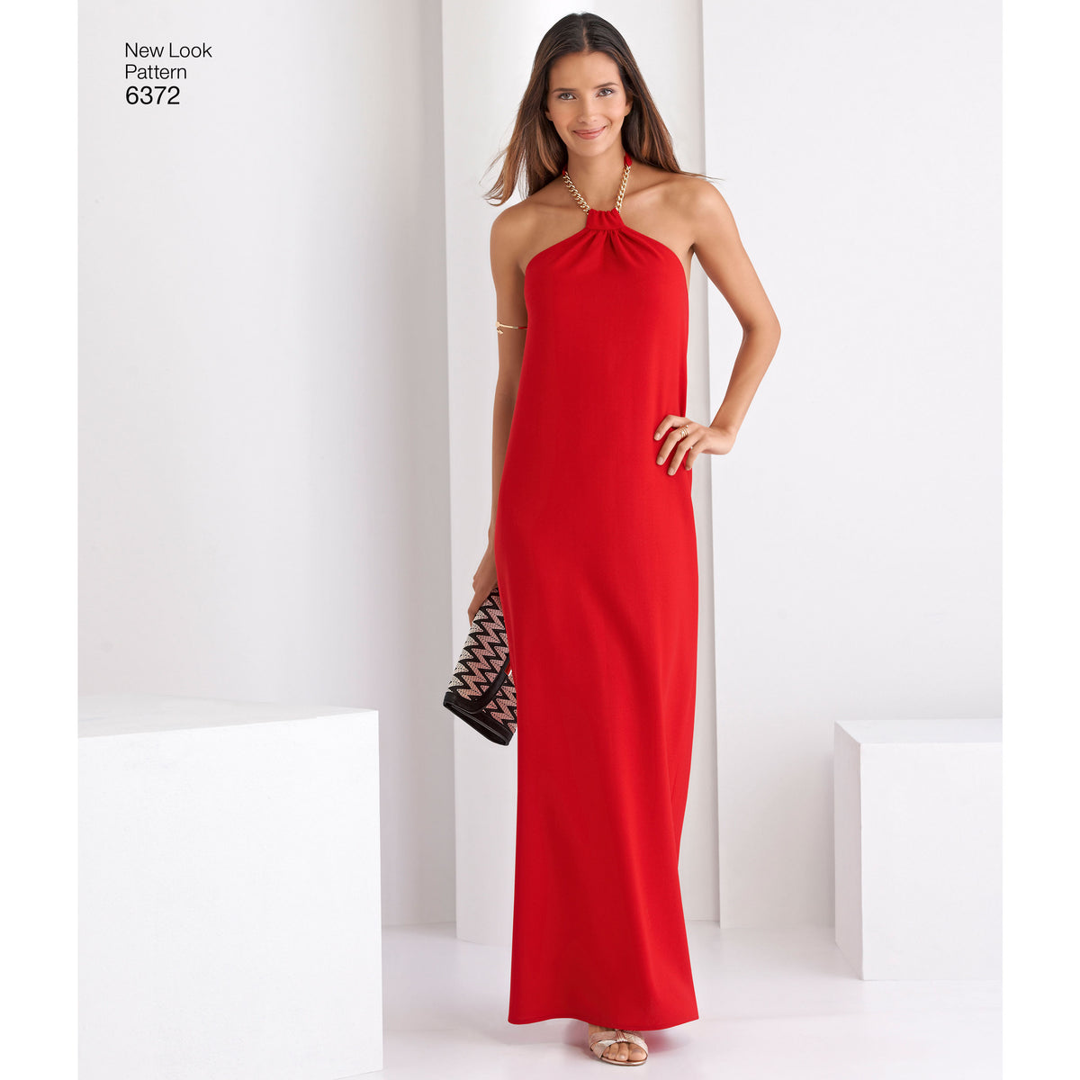 New Look N6372 sewing pattern envelope showing misses' cocktail or day dress designs