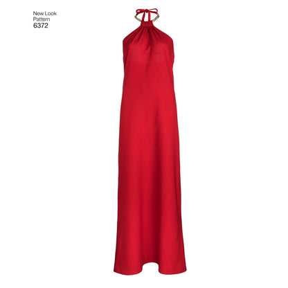 New Look N6372 sewing pattern envelope showing misses' cocktail or day dress designs