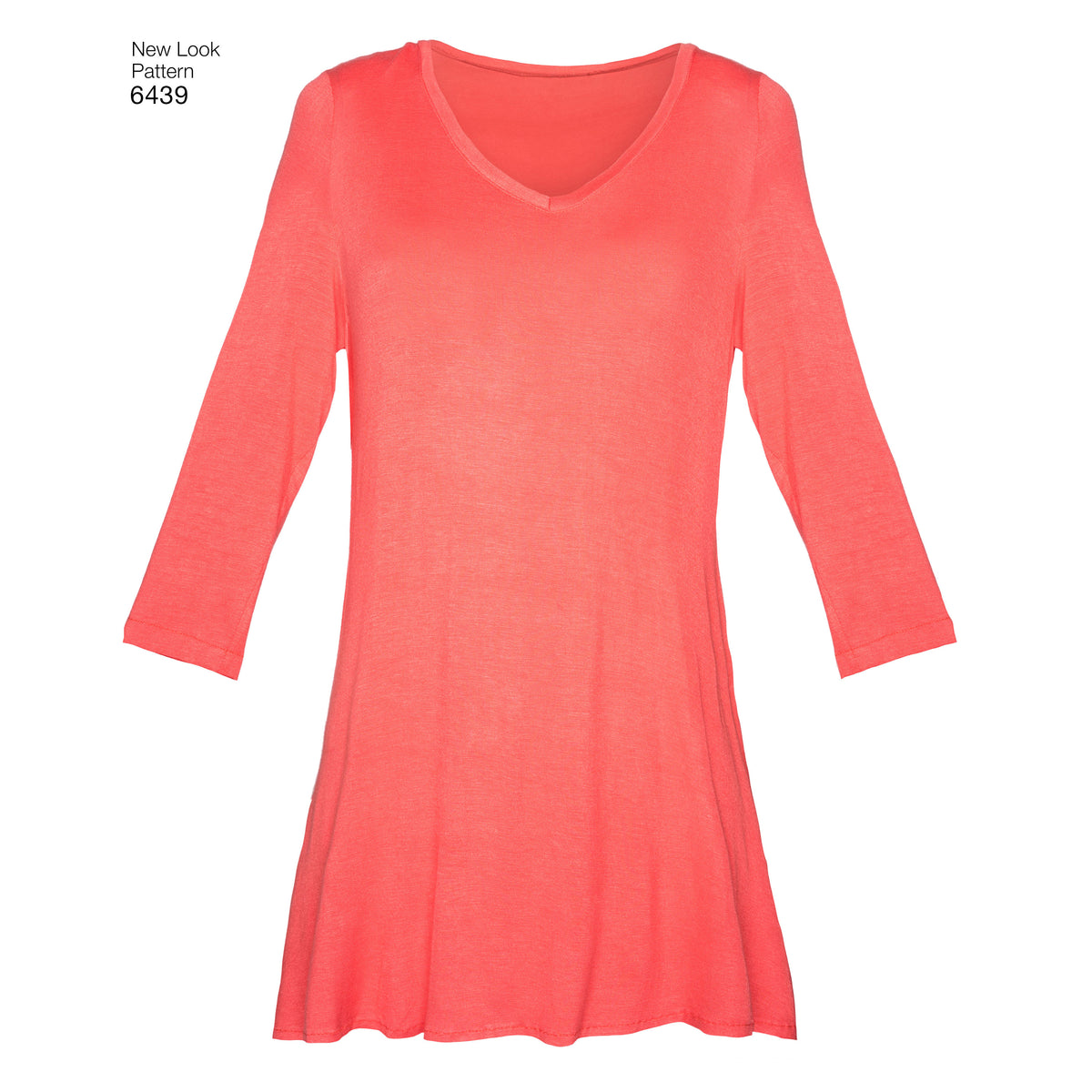 New Look N6439 sewing pattern envelope showing misses' knit tunic tops and leggings designs