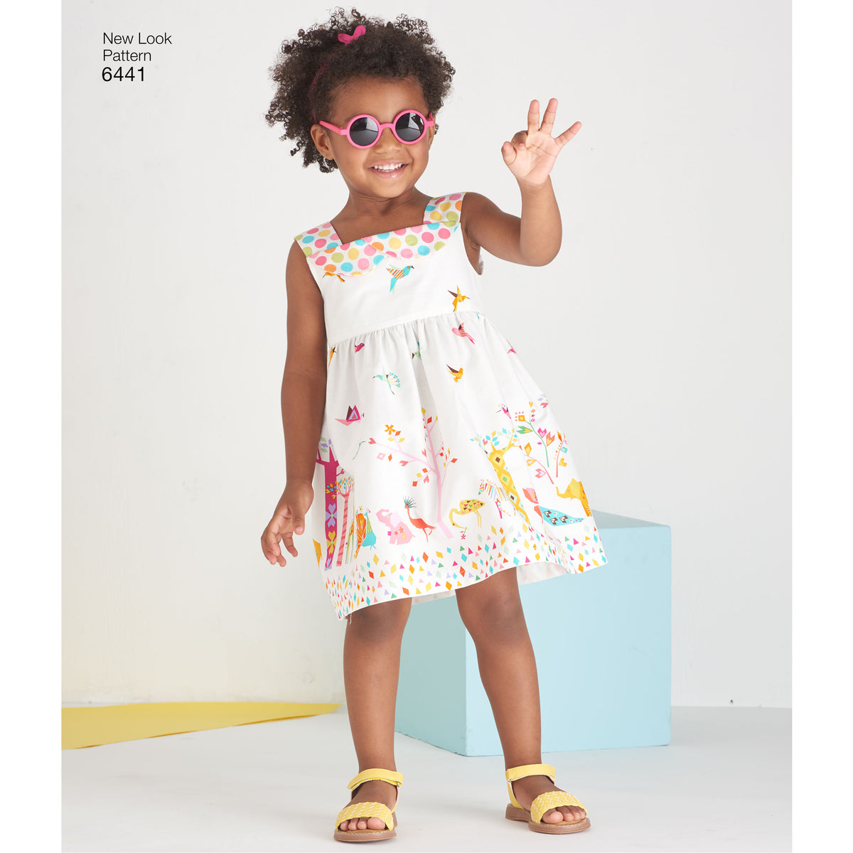 New Look N6441 sewing pattern envelope showing toddler dress designs