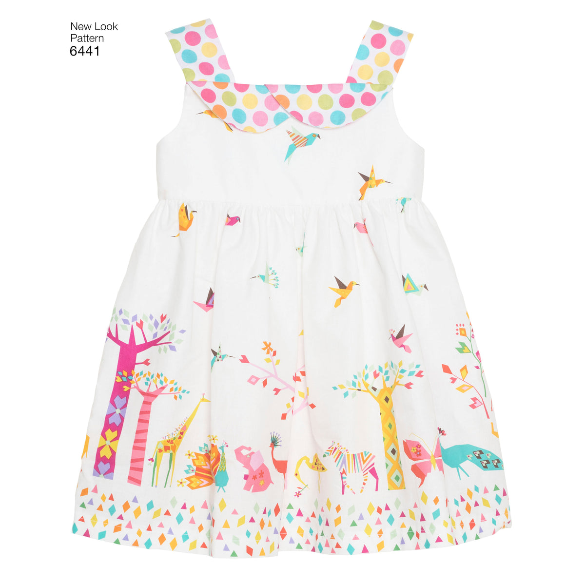 New Look N6441 sewing pattern envelope showing toddler dress designs