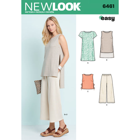 New Look N6461 sewing pattern envelope showing misses' easy knit sportswear