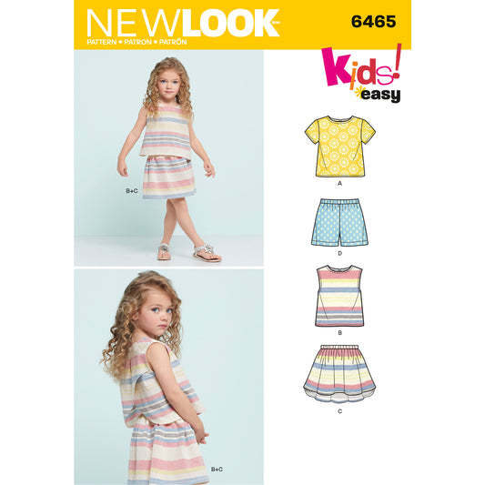 New Look N6465 sewing pattern envelope showing children's sportswear