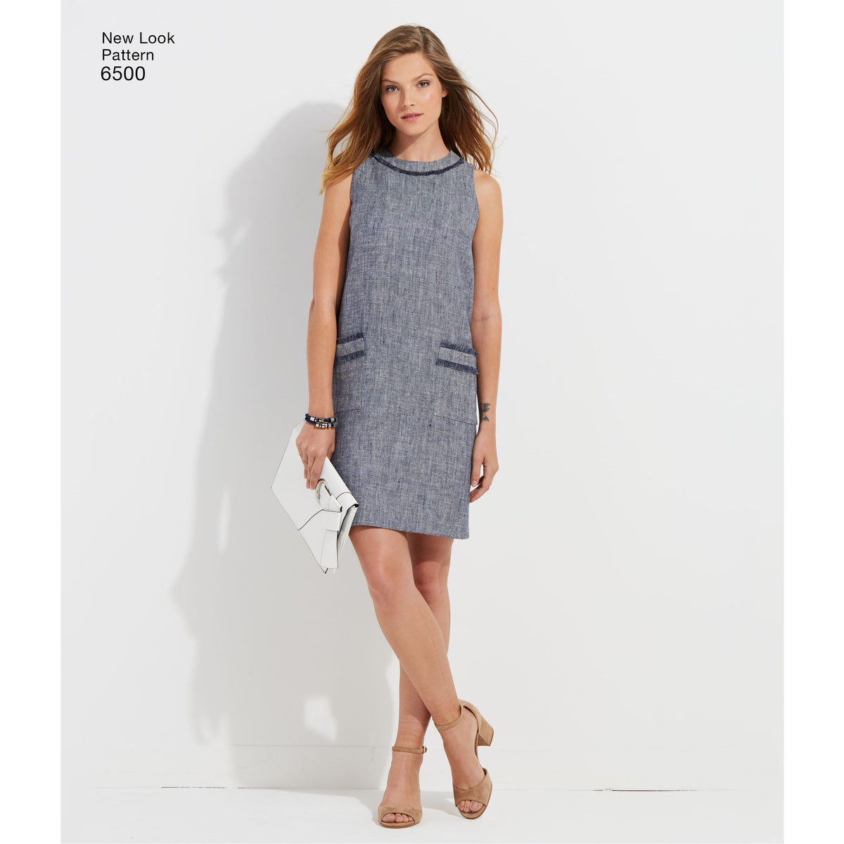 New Look N6500 sewing pattern envelope showing misses' shift dress