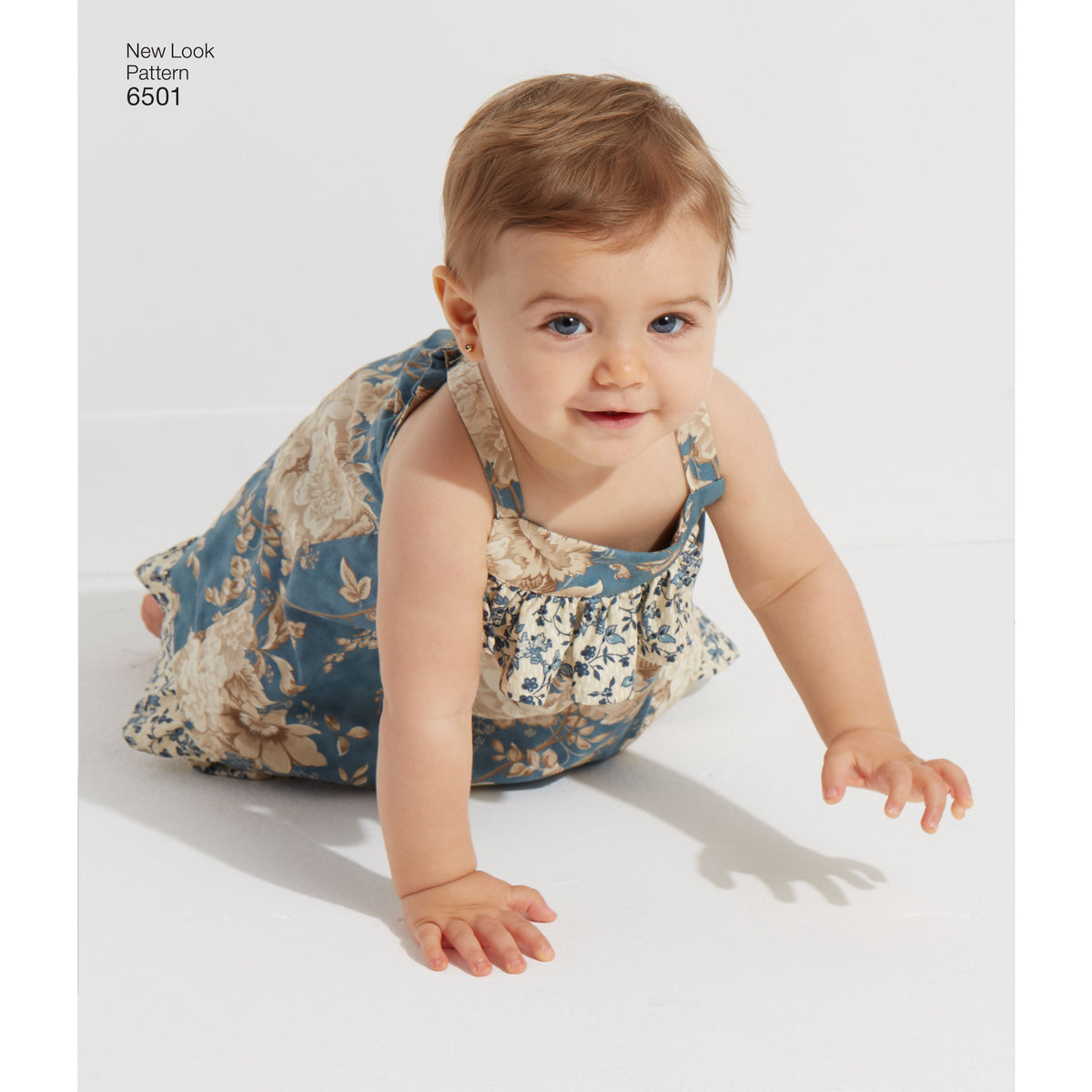 New Look N6501 sewing pattern envelope showing baby dresses, panties and rompers