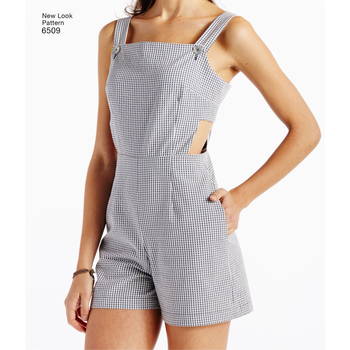 New Look N6509 sewing pattern envelope showing misses' jumper, romper and dress
