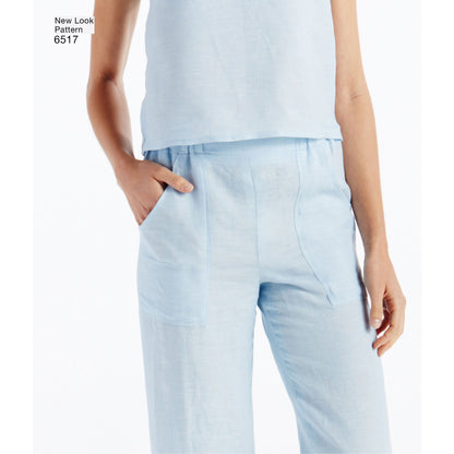 New Look N6517 sewing pattern envelope showing misses' easy separates