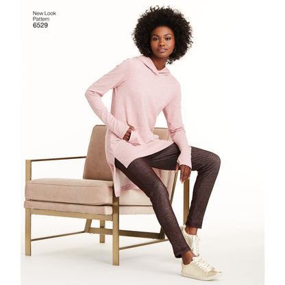New Look N6529 sewing pattern envelope showing misses' easy knit casual wear