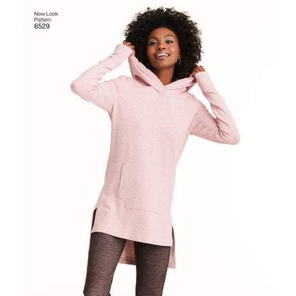 New Look N6529 sewing pattern envelope showing misses' easy knit casual wear