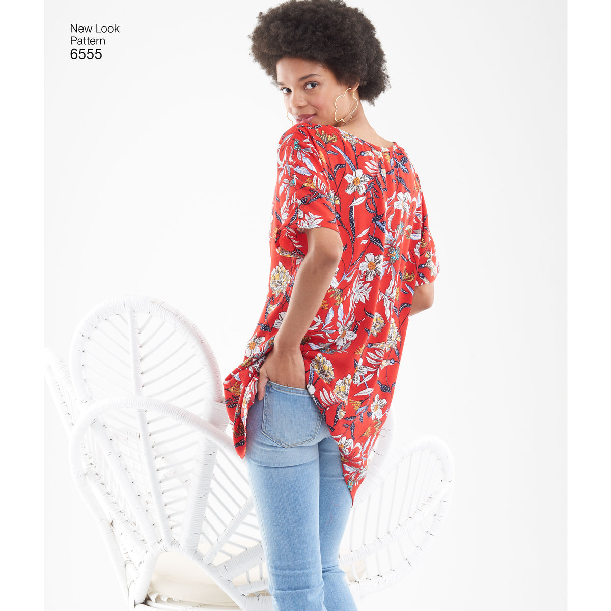 New Look N6555 sewing pattern envelope showing misses' blouses