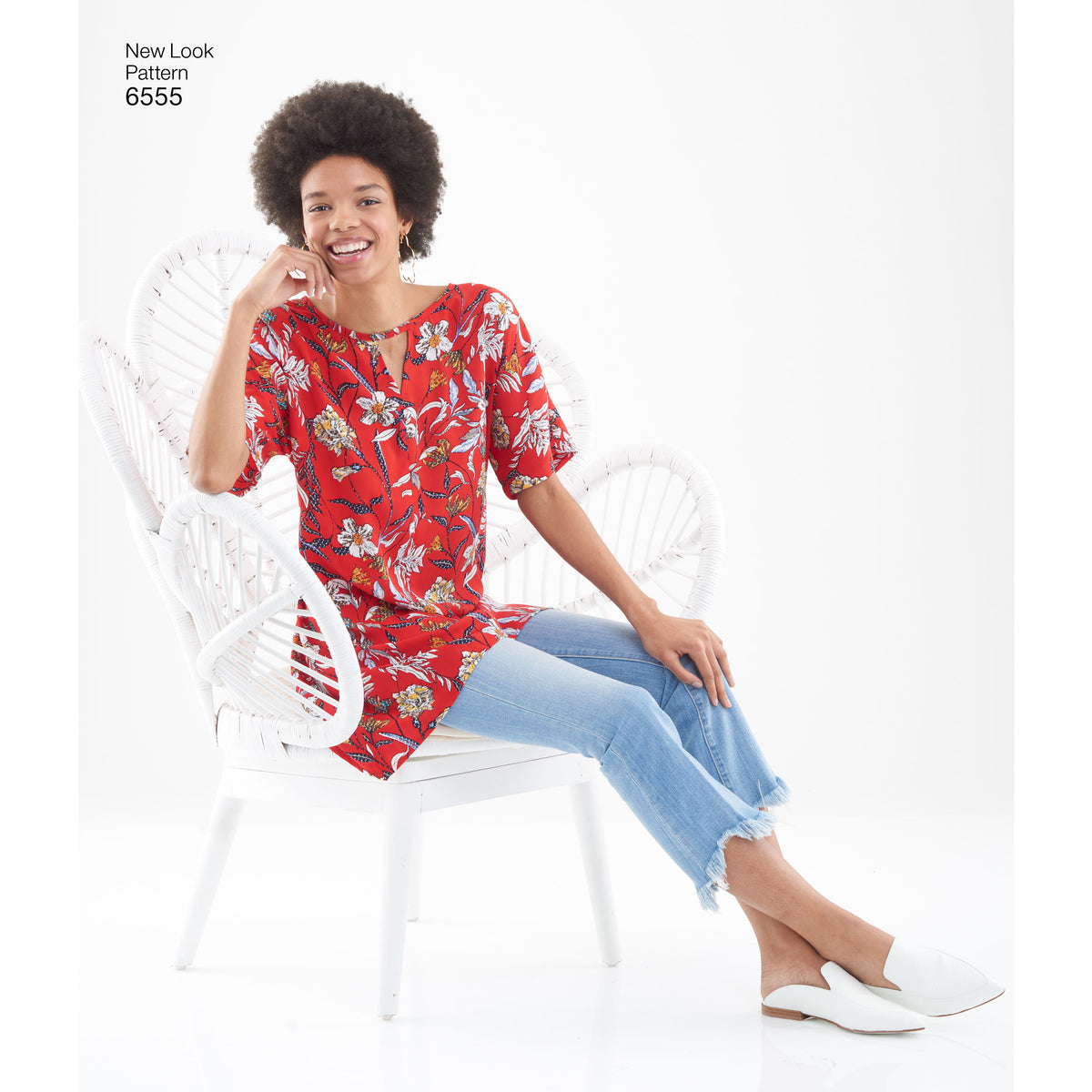 New Look N6555 sewing pattern envelope showing misses' blouses