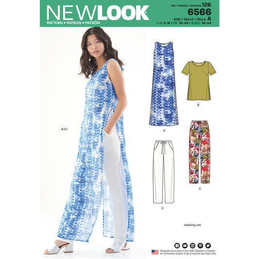 New Look N6566 sewing pattern envelope showing misses' summer wardrobe